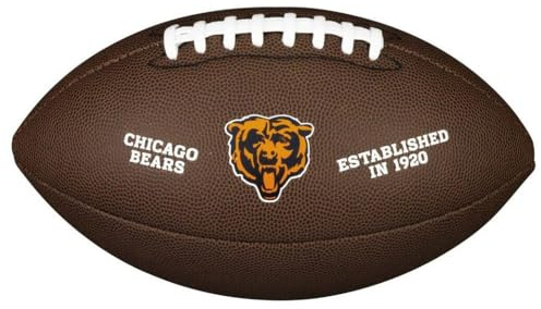 Wilson WTF1748XBCH Palla da Football Americano NFL TEAM LOGO, Misura Ufficiale, Pelle Composita