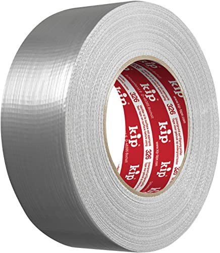 Kip 326-48 vattenavvisande vävband av PE för skydd och sten – stark pansartejp för täckarbeten – 50 mm x 50 m, silver, 48 mm x 50 m