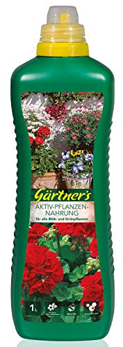 Gärtner’s Aktiv-Pflanzennahrung 1 Liter I NPK Dünger für Blühpflanzen & Grünpflanzen I Für Zimmerpflanzen, Balkonpflanzen & Gartenpflanzen geeignet