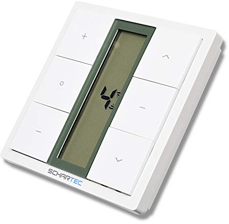 SCHARTEC 15-Kanal Premium Rolladen Funk-Wandtaster PFE15 Schalter Funk Steuerung Taster Rolladenmotor