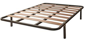 MUEBLIX.COM | Somier Eco para Cama 135 x 190 cm | Somier con 4 Patas | Láminas Madera de Chopo de 10 cm y Estructura de Tubos de Acero | Útil para Camas Nido o Camas Individuales