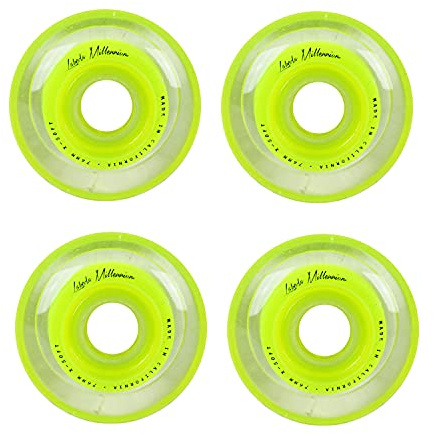 Labeda Millennium Gripper - Ruote in linea per hockey su rotelle, 76 mm, X-Soft, confezione da 4, colore verde, 74A (X-Soft)