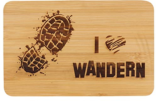 Spruchreif | Frühstücksbrettchen aus Bambus | Brotzeitbrett mit Gravur | Frühstücksbrettchen mit Gravur | Geschenke für Wanderer | Outdoor Geschenke | Outdoor Frühstück | I Wandern