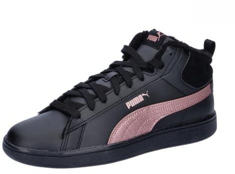 PUMA Unisex Smash 3.0 Mid WTR Sneaker, Black Rose Gold Metallic, 39 EU