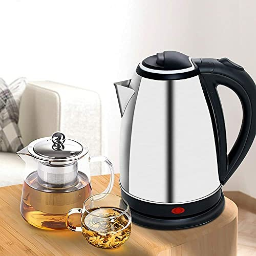 Bollitore Acqua Elettrico 2000W in acciaio 2 Litri Riscalda Acqua Tisane Tè