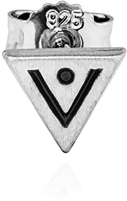 NKlaus enkla triangulära keltiska örhängen 925 silvermatt 5 x 5 mm herrörhänge 13450