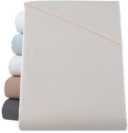 SHC by BaSaTex Betttuch Bettlaken Haushaltstuch Tischdecke Leintuch ohne Gummizug | 100% Baumwolle | 140x200 cm | Farbe: Natur