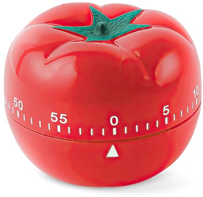 Pomodoro Timer, Kurzzeitwecker Küche 60min, Küchenuhr Timer zum Lernen/Spielen/Kochen