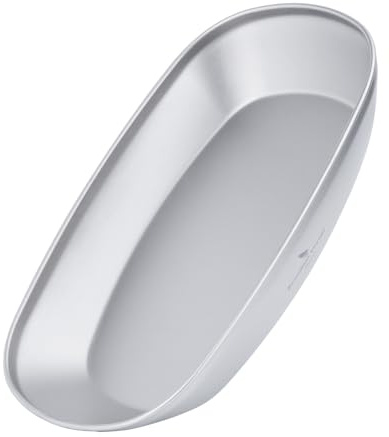 iBasingo Assiette en titane ultra légère - Vaisselle portable en métal - Pour l'extérieur, le camping, le poisson, les fruits, les collations, les légumes, le dîner - Gris - Assiette carrée avec sac