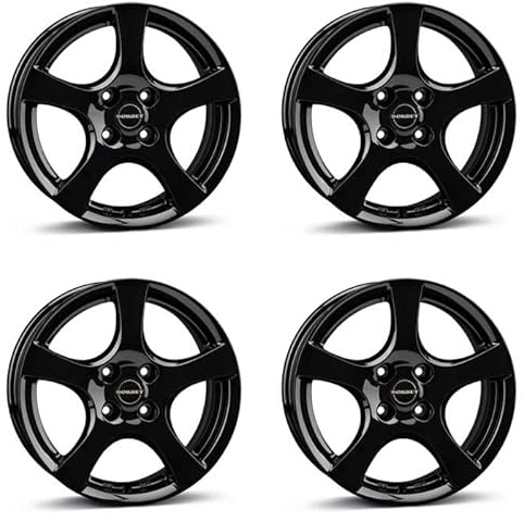 4x Borbet Felgen F 6.0x15 ET40 4x100 black glossy kompatibel mit Mitsubishi Space