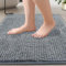 Flintronic Tappeto Bagno Antiscivolo in Ciniglia e Microfibra - Morbido, Lavabile in Lavatrice, 40 x 60 cm, Grigio