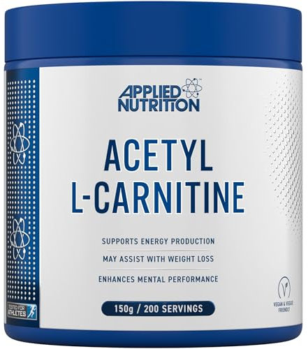 Applied Nutrition L-Carnitine Powder - Carnitine Supplement, Metabolism Support, High Strength, Energy Boost & Weight Management (150g - 200 Servings)
