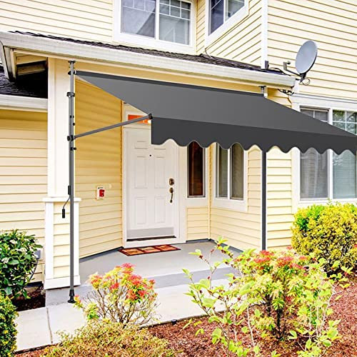Außenausziehbare Hand-Markise Terrassenschutz, Sonnenschutz, höhenverstellbar 200-300 cm - Gartendach, Terrassenmarkise, 350 x 120 cm