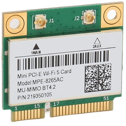 Tarjeta de Red WiFi Mini PCIE, Adaptador WiFi de 1200 MBPS, Módulo Inalámbrico de Banda Dual 8265AC, Tarjeta de Red Bluetooth 4.2 802.11ac para 10 8.1 8 7