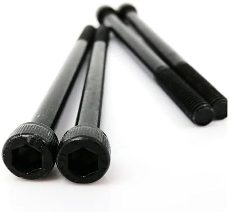 GWPOZGN Schwarze Lange Innensechskantschraube mit Halbgewinde aus Stahl 12.9, 10 Stück M3 M4 M5 M6 M8, L = 30–100 mm(30mm,10PCS_M4)