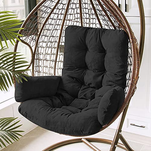 Cuscino spesso per sedia a forma di uovo, in rattan, 50 x 125 cm, cuscino per altalena, cestino da appendere, per interni ed esterni, cuscino per sedia relax, solo cuscini, senza ripiani