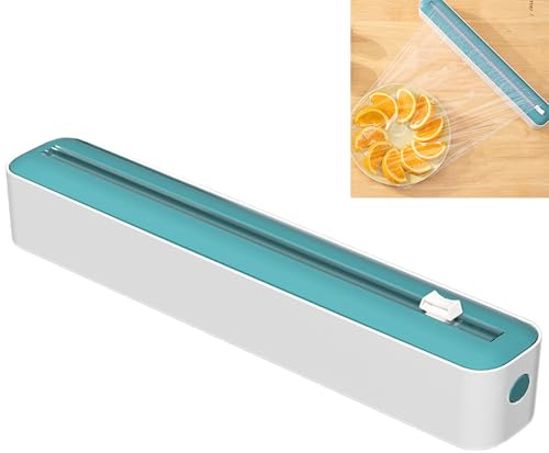 Smaoqingji Derouleur Film Alimentaire Distributeur Papier - 1 Pièce, Vert Clair, Découpe Nette, Plus de Déchirure Main, Conserve la Fraîcheur un pas Plus Vite Préserver la Fraîcheur des Ingrédients