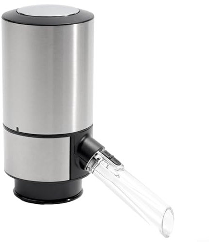 Hasaller Aireadores de vino eléctricos Dispensador de vino de acero inoxidable Aireador automático Wi-ne Dispensador de decantador eléctrico con pilas Dispensador de decantador eléctrico de un solo
