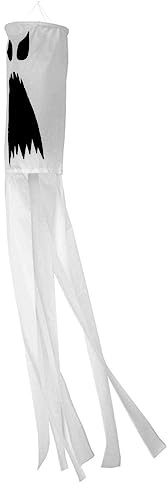 HIAKDOFT Halloween Ghost Windsock Lightweight Decorative Flag for Garden Backyard Creative Durable Hanging Ornament for Festival Celebrations Easy Install Quick Drying