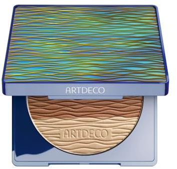 ARTDECO All Seasons Bronzing Powder | Dreifarbiger Bronzer für natürlich gebräunten Teint, Limited Ocean Wave Design mit langanhaltendem Finish, 13, 5 g