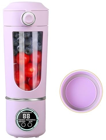Portable Cordless Mini Blender – 12 Blade, 700ml Cup, USB-C Rechargeable, Leak-Proof, Multi-Gear, Self-Cleaning, Smoothie Maker To-Go Lid, Gift Box Included - Purple Colour