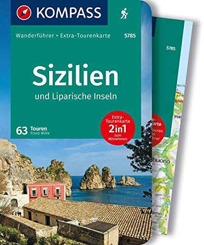 KOMPASS Wanderführer Sizilien und Liparische Inseln, 60 Touren mit Extra-Tourenkarte: GPS-Daten zum Download