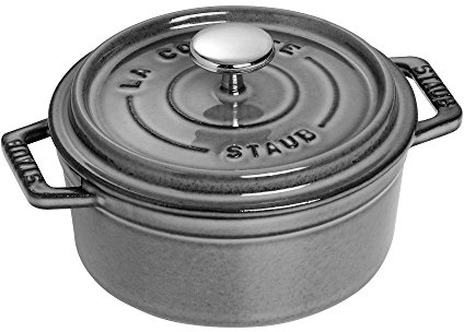 Staub Kocotte Ofen, rund, 0,5 l, Graphitgrau