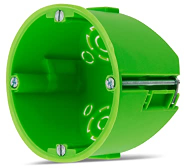 REV 0518351777 Hohlraumdose, Hohlwanddosen 10 St., Ø 68 mm, 50 mm tief, Schrauben, grün