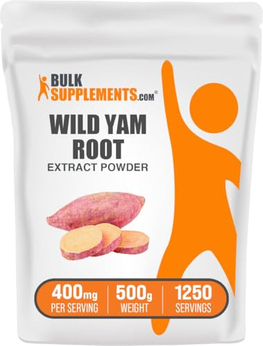 BulkSupplements.com Wild Yam Extract Powder - from Root, Herbal Supplement, Wild Yam Supplement - Gluten Free, 400mg per Serving, 500g (1.1 lbs) (Pack of 1)