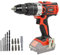 Perceuse visseuse à percussion sans fil 18V Easy Full - sans batterie - couple 16 positions - 6 forêts HSS 6 embouts de serrage