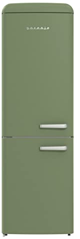 Gorenje Retro Collection ONRK 619 DOL-L Retro – Kühl-Gefrierkombination / 194 cm/Inverter Kompressor/NoFrost Plus/IonAir/CrispZone/Kühlteil 204 l/Gefrierteil 96 l/EEK D/olive