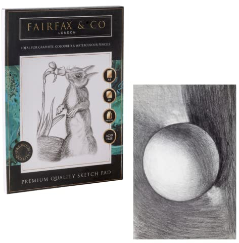 Fairfax & Co A4 Artist Sketch Pad – 40 Sheets (160 GSM) | Premium Acid-Free Cartridge Paper Sketchbook for Drawing, Painting & Mixed Media | Art Supplies for Adults & Students