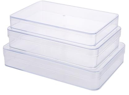 PRETYZOOM Kunststoff Aufbewahrungsboxen 410ml 820ml 1050ml mit Deckel 3 Stück Snack und Lebensmittelbox Voll Versiegelte und Einfach zu Montierende für To Go Bestellungen