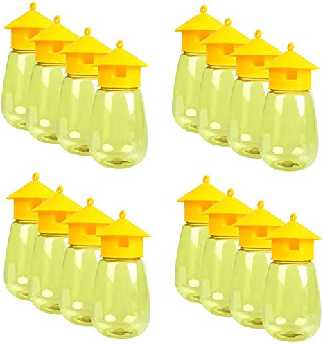 Tlilyy Paquete de 16 Trampas Reutilizables para Moscas, Trampas para Moscas de la Fruta Fly Catcher Outdoor