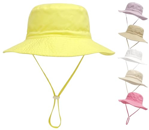 QIYIENDIAN Baby Sonnenhut breite Krempe Strandhüte Eimer Hut für Säugling Kleinkind und Kinder UPF 50+