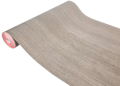 Klebefolie Möbel 90x210 cm | Möbelfolie selbstklebend in Holzoptik | Folie für Möbel zur einfachen Renovierung von Türen, Tischen und Regalen | Klebefolie dekorativ und abwaschbar | Holz Tira Beige