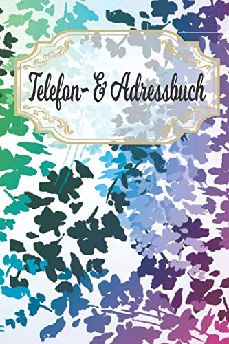 Telefon und Adressbuch: Telefon - und Adressbuch für Ihre Adressen, Kontakte und Telefonnummern. Einfaches Organiesieren dank Register. Design : Herbst laub bunt