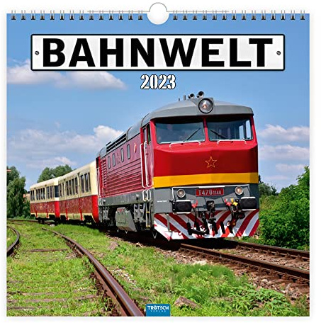 Trötsch Technikkalender Bahnwelt 2023: Wandkalender Technikkalender