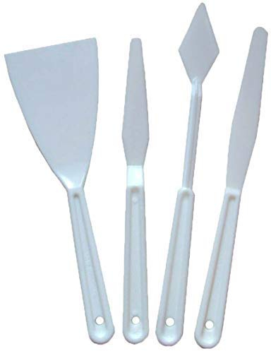 Major Brushes Plastic Palette Knives Pack of 4
