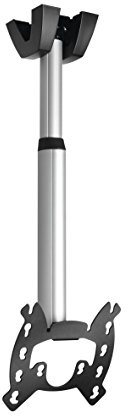 VOGEL'S PFC 555 TV-Deckenhalterung für 48-106 cm (19-42 Zoll) Fernseher, Höhenverstellbar 550 bis 850 mm, Drehbar und Neigbar, max. 15 kg, VESA max. 200 x 200, Universelle Kompatibilität, Silber
