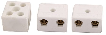 Aexit 250V 15A 100W 2 posizioni 5 fori connettori terminali di ceramica dei connettori del cavo 3pcs ID: 607399