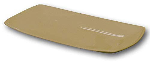 Plat rectangulaire porcelaine couleur Marron - L 30 cm - Tokio
