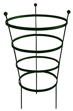 Garden Pride Peony Cage Plant Support - Available in plastic coated or raw steel, designed to rust - Heavy Duty Peony Cage plant Support (92cm Tall - Pack of 2, Plastic Coated in Black)