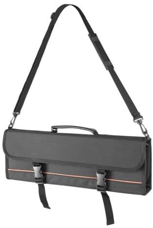HENDI Messertasche, für 10 Messer und Zubehör, Etui, Zusätzliche Abdeckungen, kein direkten Kontakt zueinander, die Messer sind Nicht enthalten, 510x50x(H) 170mm, Schwarz