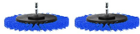 Power Clean Scrubber Brush, Electric Drill Brush Head 2PCS Drill Brush Drill Brush Attachment for Decoration for Home Cleaning Up Gaps(blue)