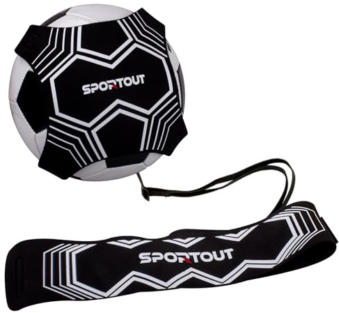 Sportout Fußball/Volleyball/Rugby Kick Throw Trainer Solo Fussball Trainingszubehör Kinder Fußball Training Verstellbar Fussball Geschenk Jungen