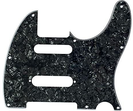Passend für Fender Telecaster Nashville Tele Style Gitarren-Schlagbrett (4-lagig, Black Pearl)
