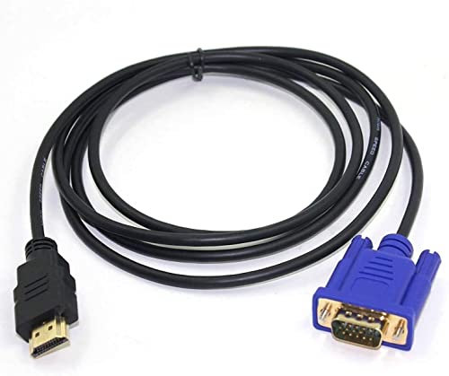 ZHTH - Conversor de cable HDMI a VGA, 6 pies, 1,8 m, 1080P, HDMI macho a VGA macho D-SUB de 15 pines, conector M/M, cable adaptador transmisor