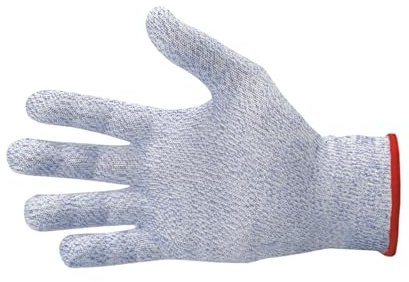LOUIS TELLIER - Guante anticorte - Color azul - Ribete rojo - Talla M