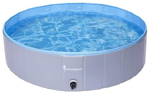 San Marco piscina per cani, vasca da balcone fuori terra, disponibile in vari diametri (XL, con telo)